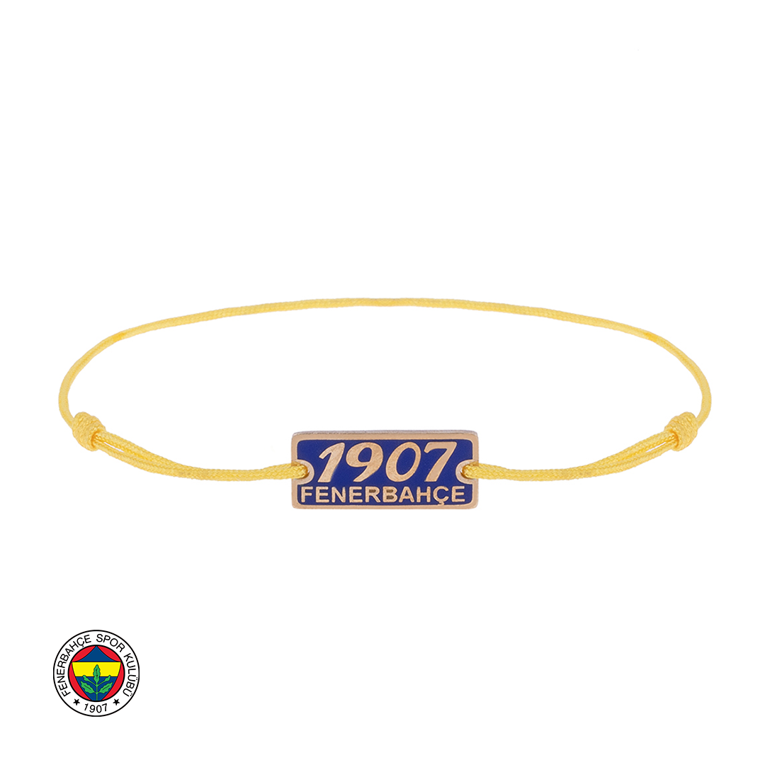 FB 1907 Silver Yellow Cord Bracelet
