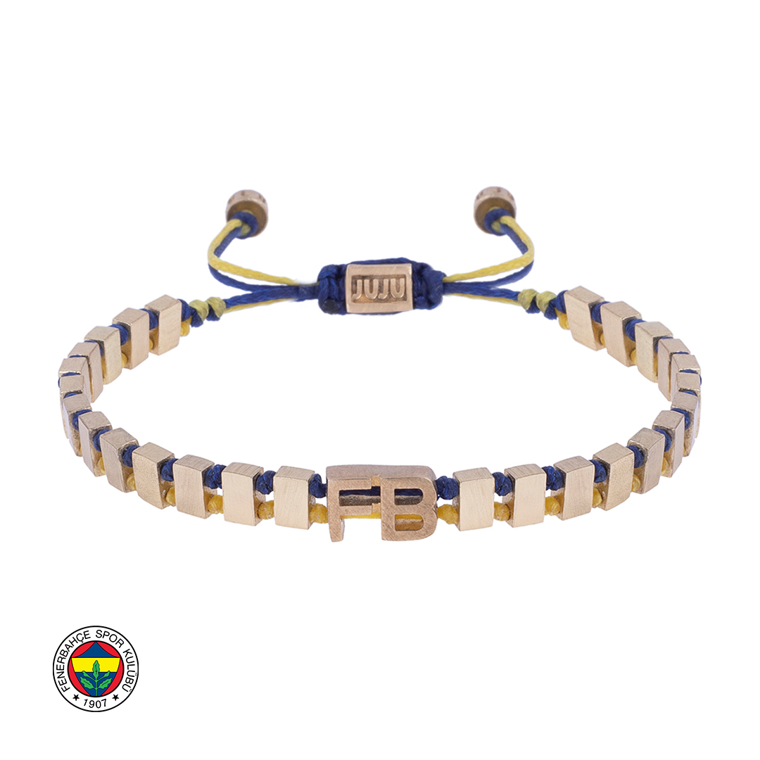 FB Geel & Marineblauw Voor Altijd Bronzen Armband
