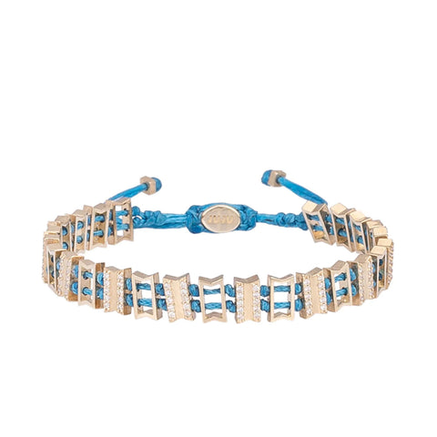 Blue Haze Gold Bracelet with Diamond Stones