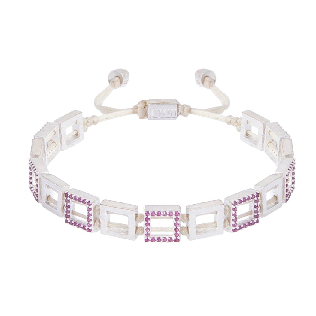 Square Bracelet with Stones