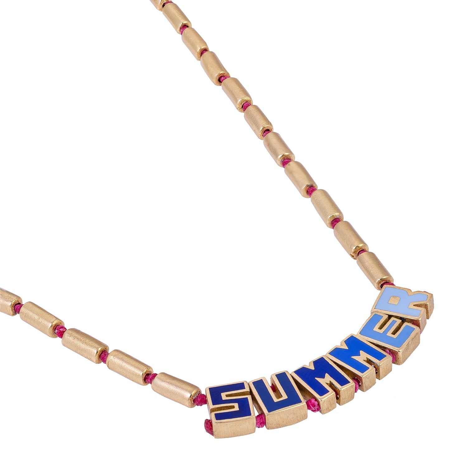 Enamel Name Necklace
