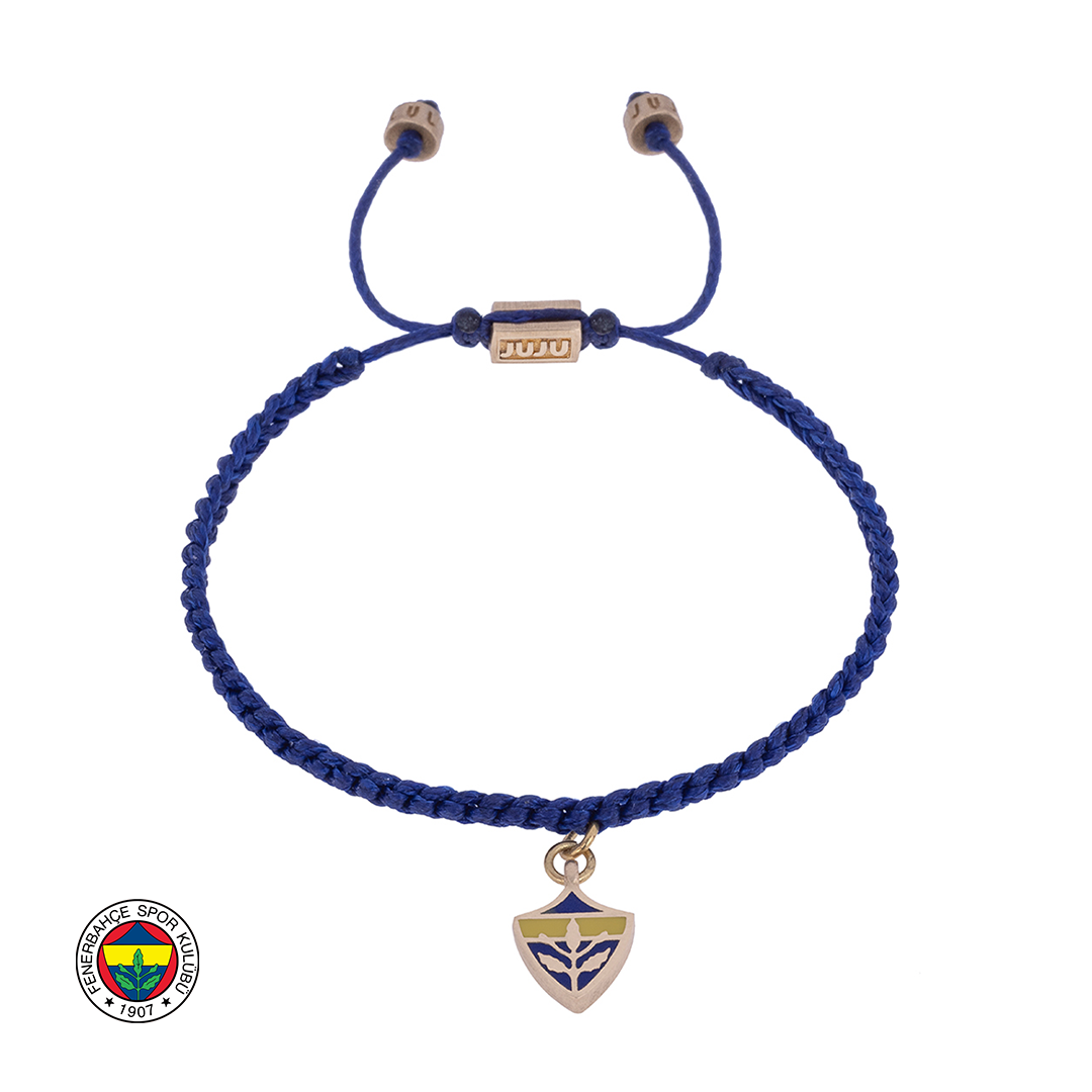 FB Crest Silver Cord Bracelet