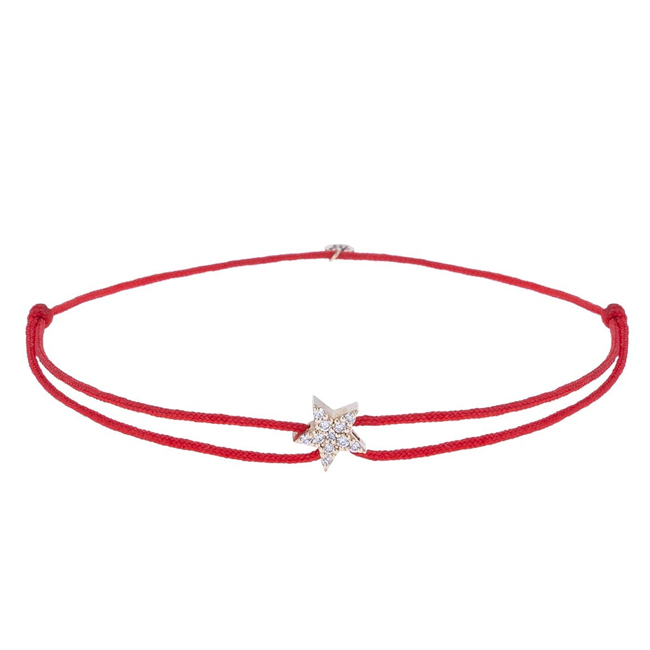 Ston Star Gold Cord Bracelet