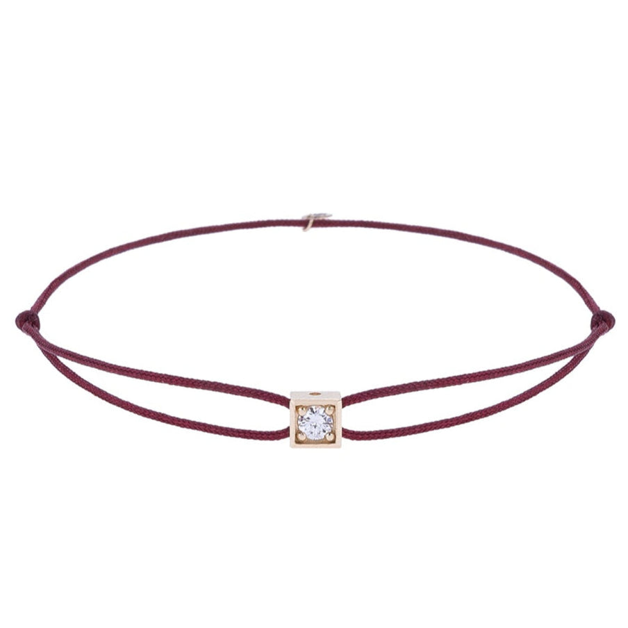 Mini Square Gold Cord Bracelet