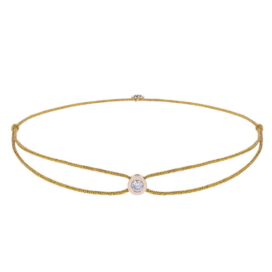 Mini Circle Gold Cord Bracelet