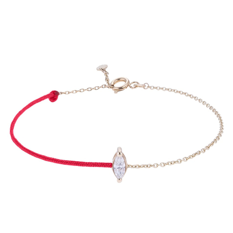 Serenity Cord and Chain Gold Bracelet