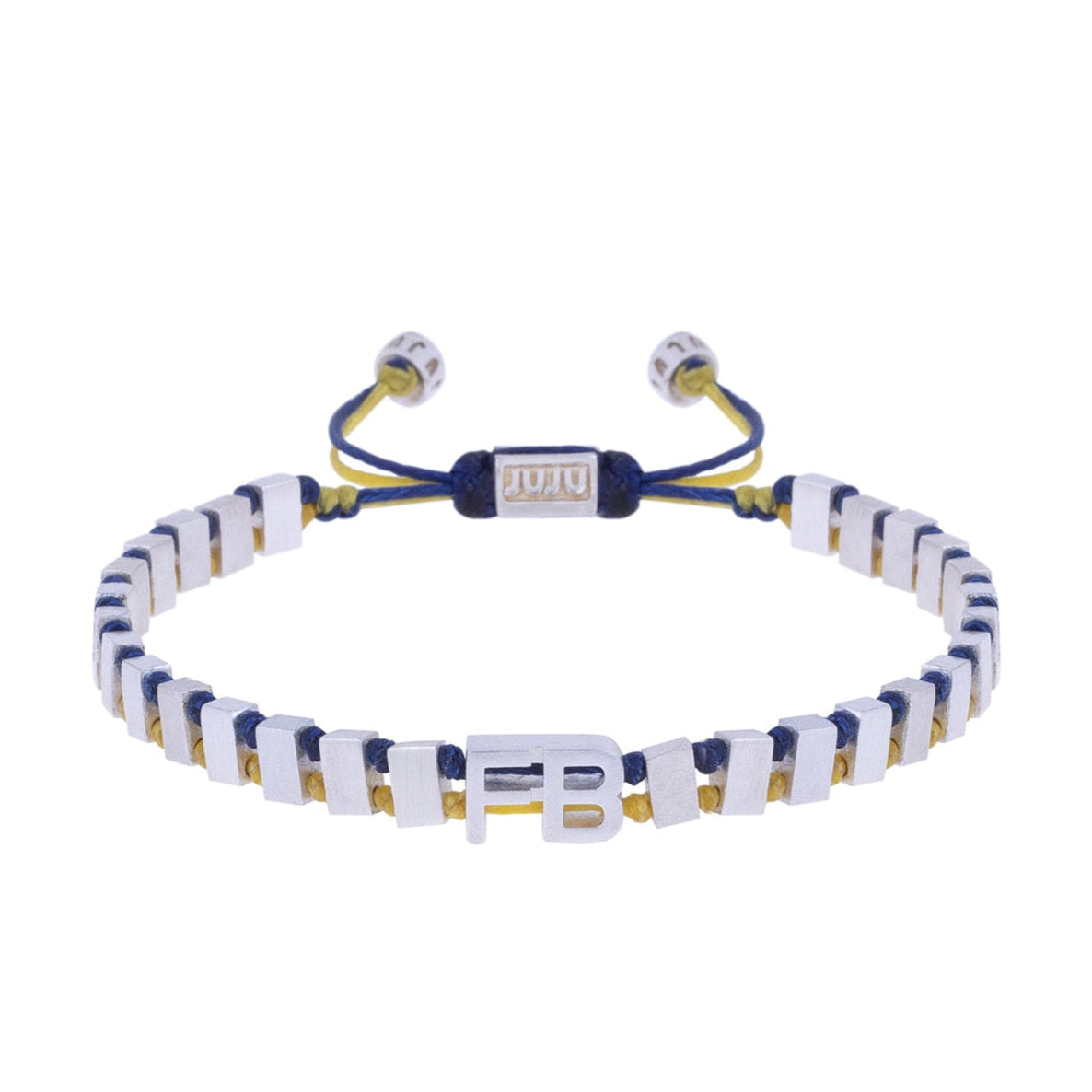 FB Yellow & Navy Forever Silver Bracelet
