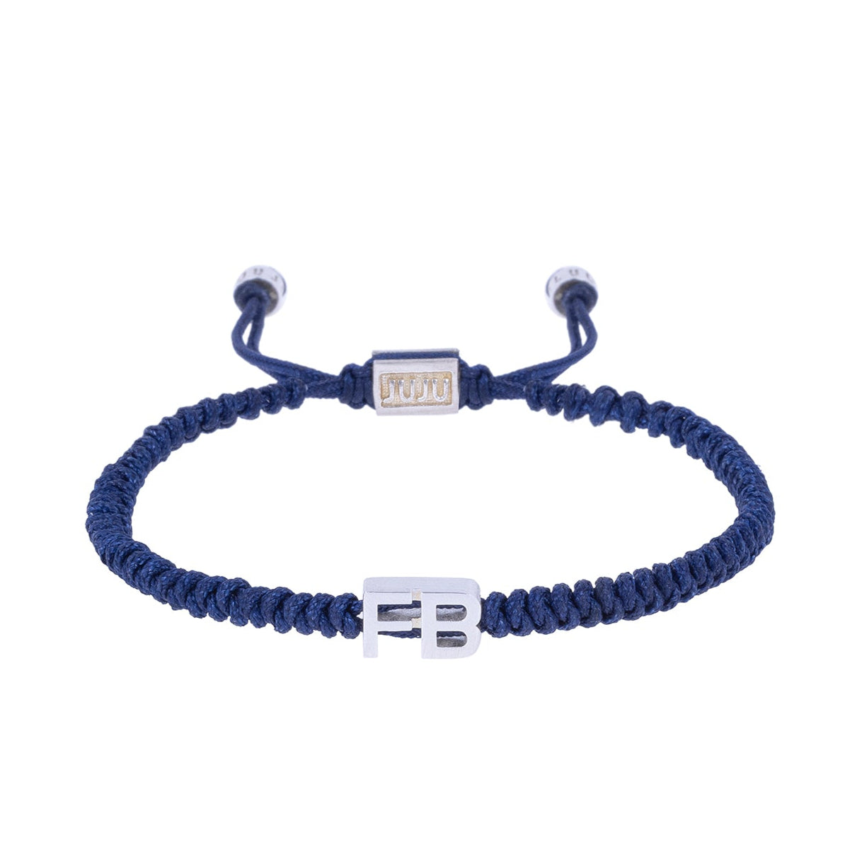 FB Silver Braided Cord Bracelet