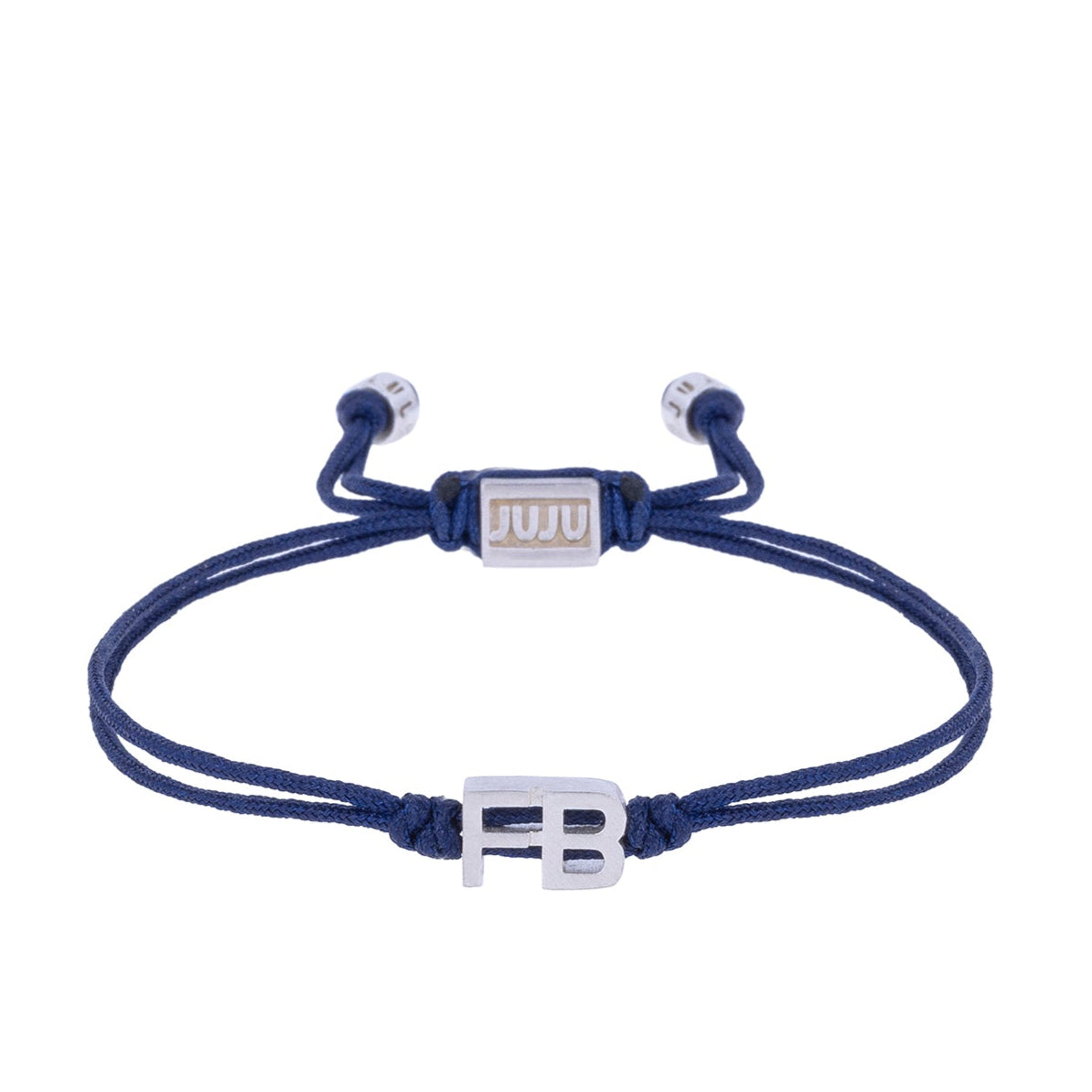 FB Silver Navy Cord Bracelet
