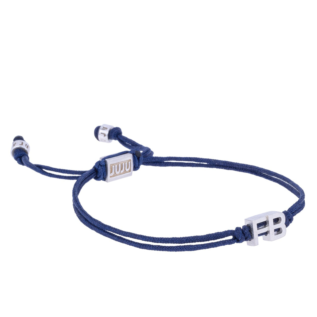 FB Silver Navy Cord Bracelet