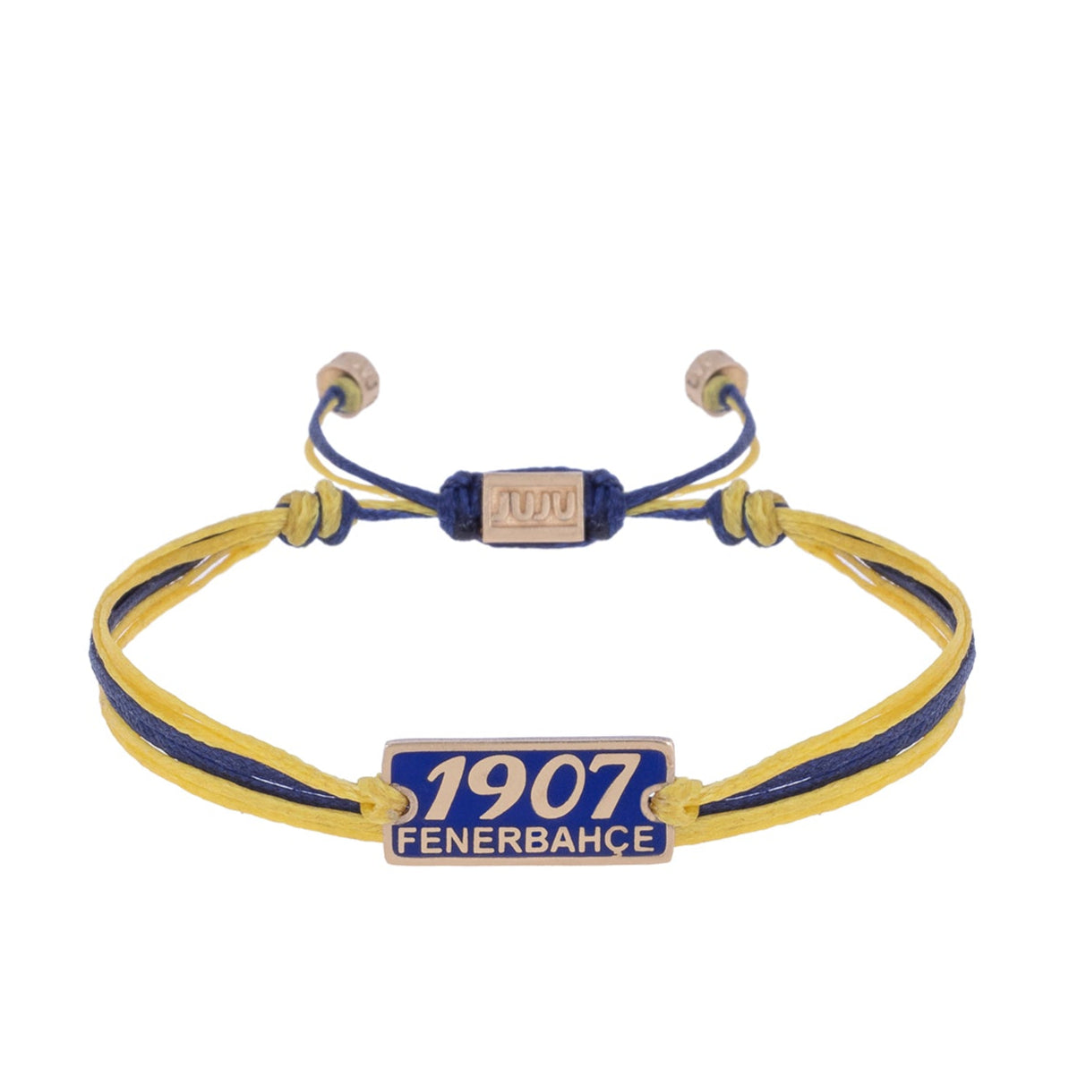 1907 Bronzen Geel & Marineblauw Koordarmband