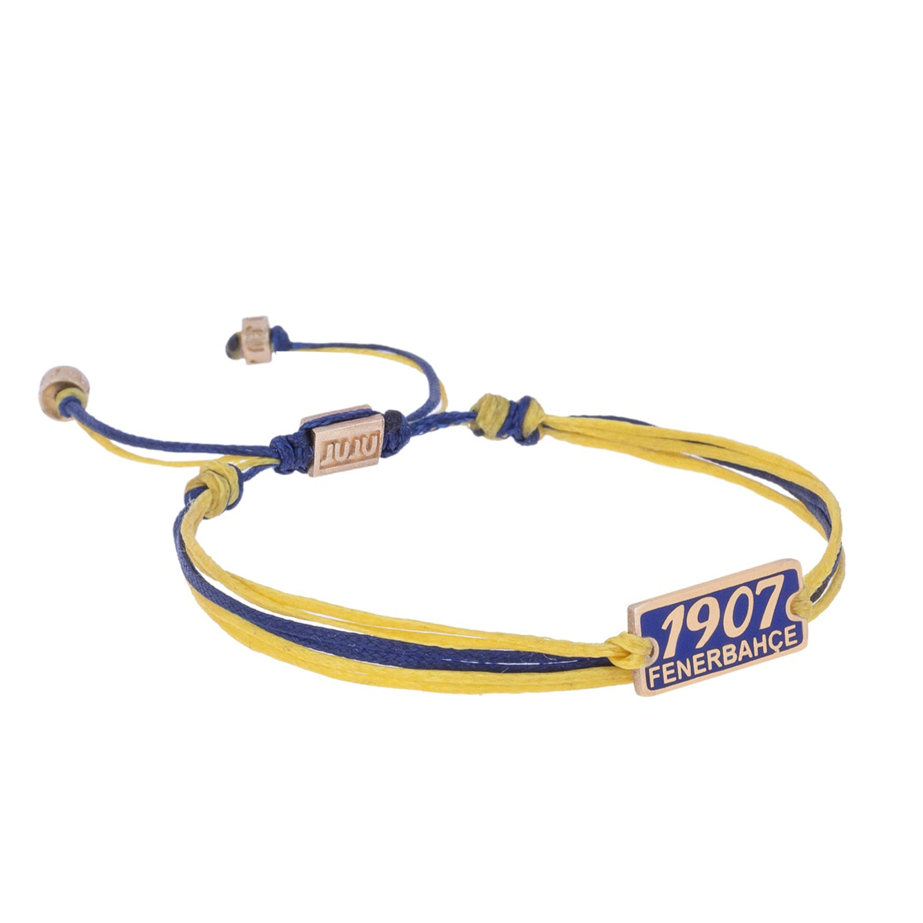 1907 Silver Yellow & Navy Cord Bracelet