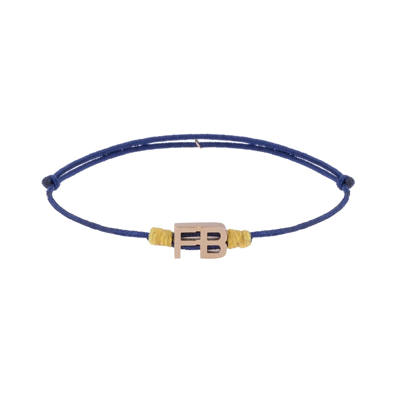 FB Gold Navy Cord Bracelet