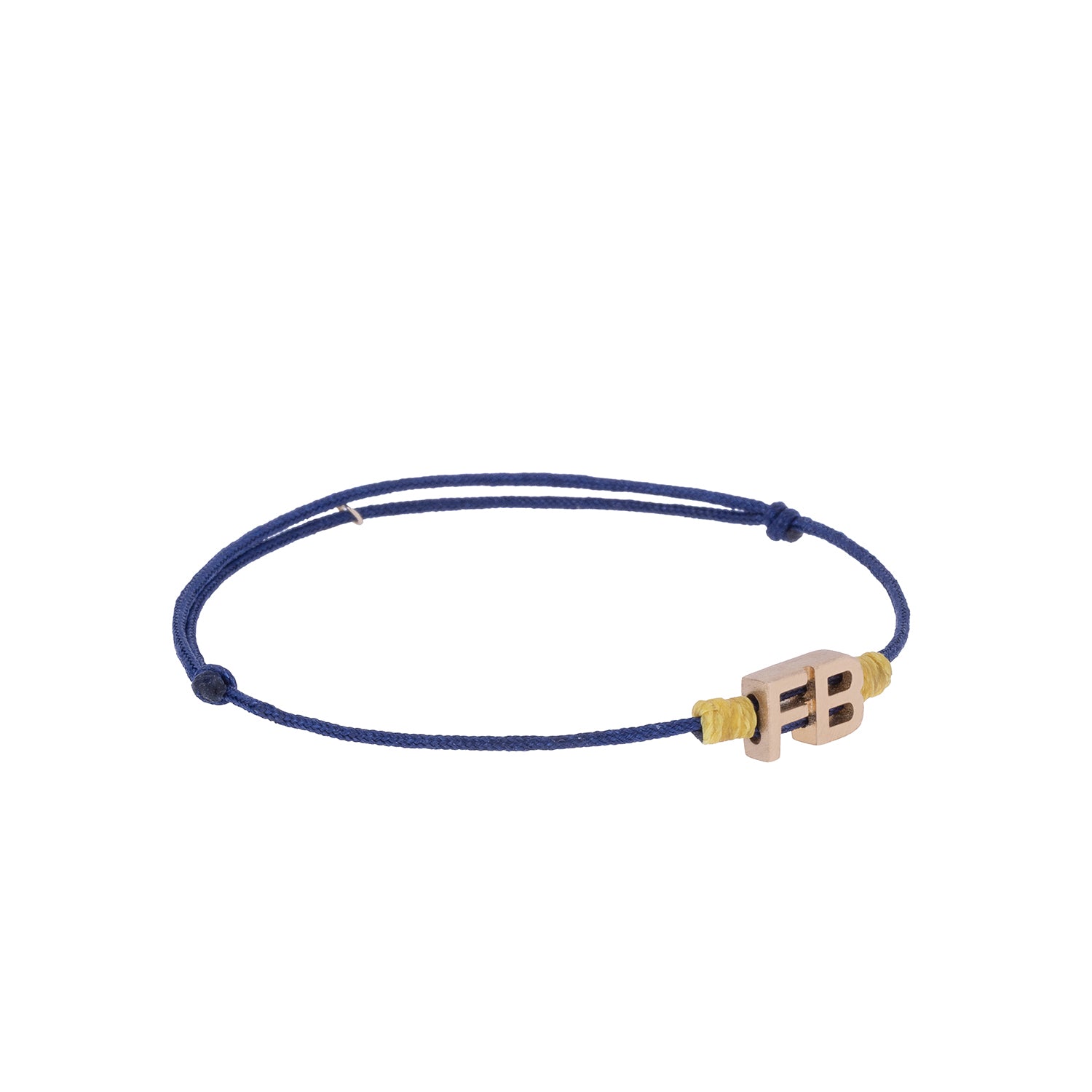 FB Gold Navy Cord Bracelet