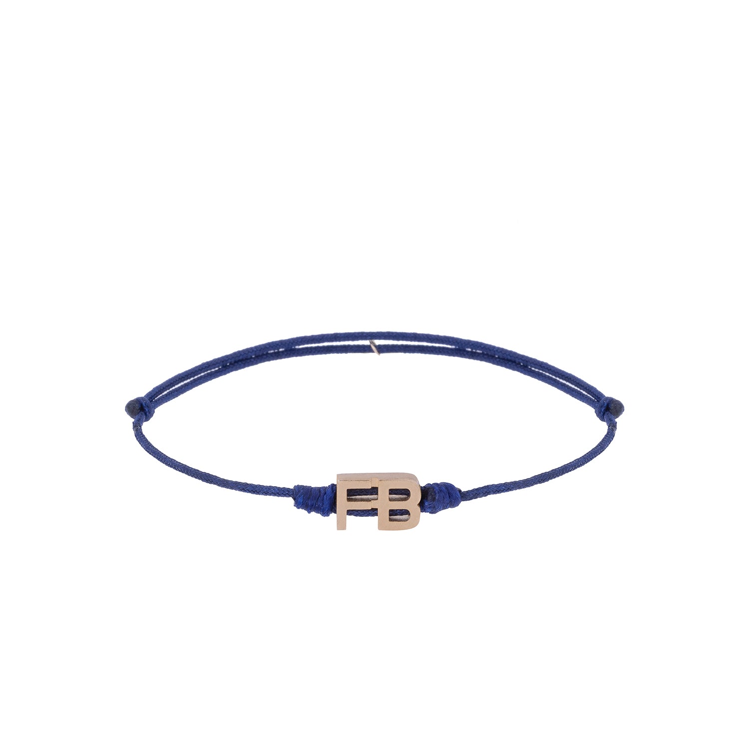 FB Gold Yellow & Navy Cord Bracelet