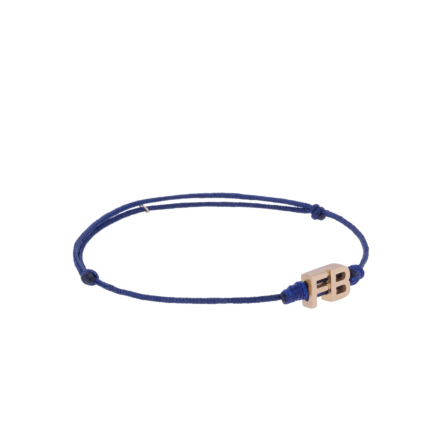 FB Gold Yellow & Navy Cord Bracelet