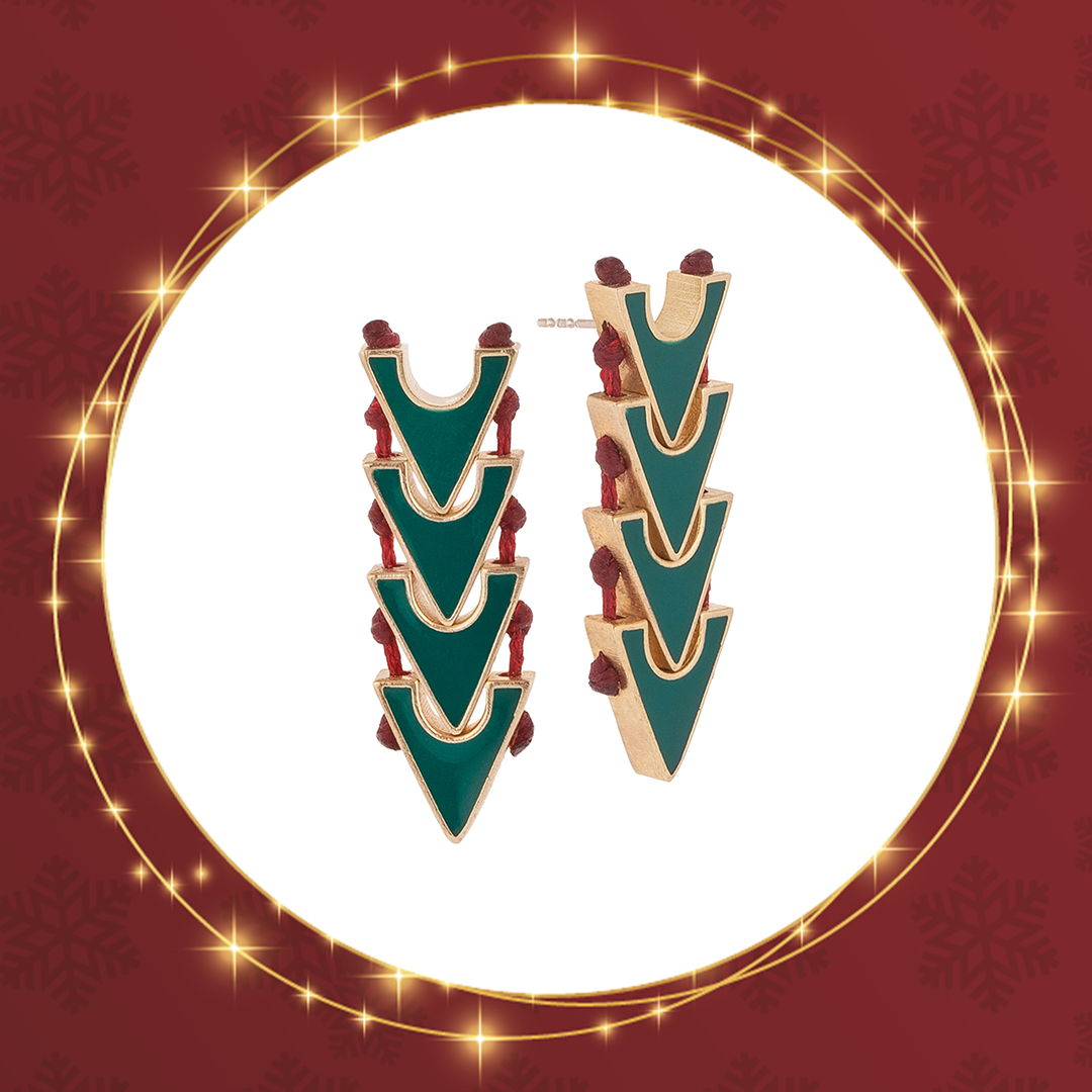 Enameled Rhythm Earring