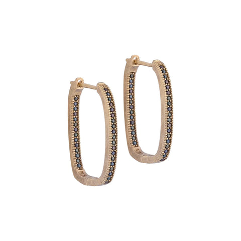 Rectangle Earring with Stones