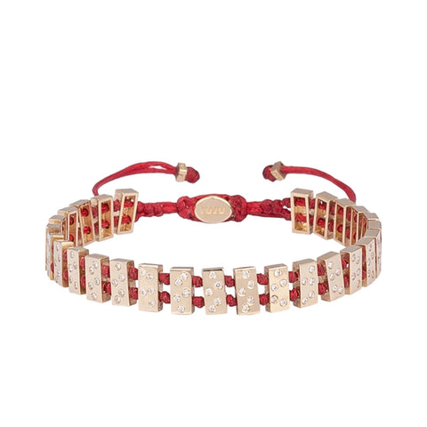 Strawberry Field Gold Bracelet with Diamond Stones