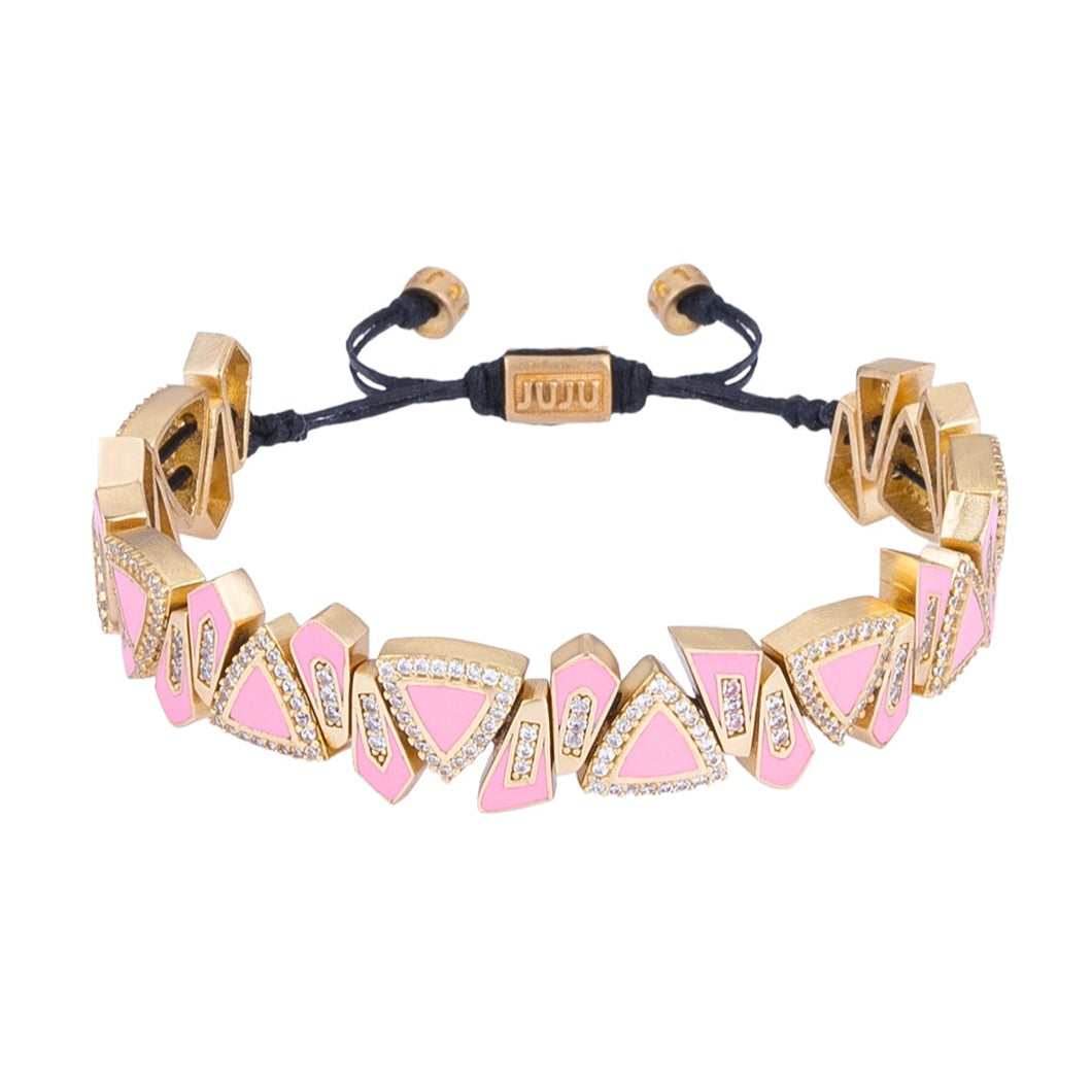 Triangle Bracelet with Stones and Enamels