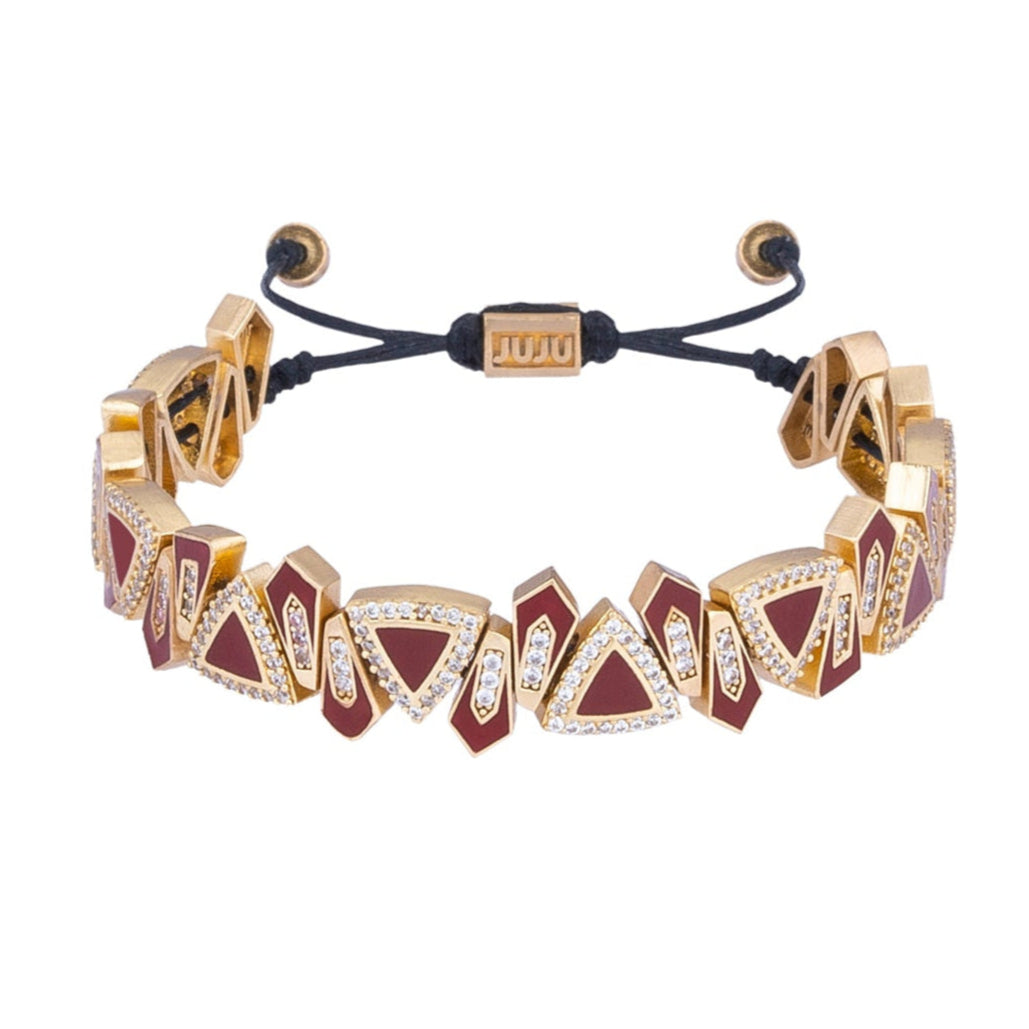 Triangle Bracelet with Stones and Enamels