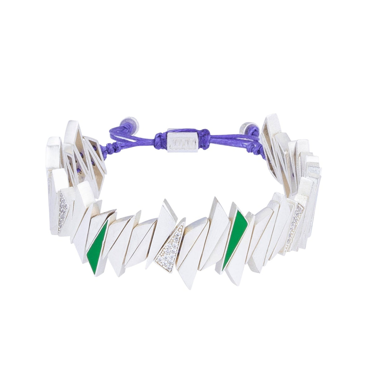 Dragon Asymmetry Enamel Bracelet with Stone