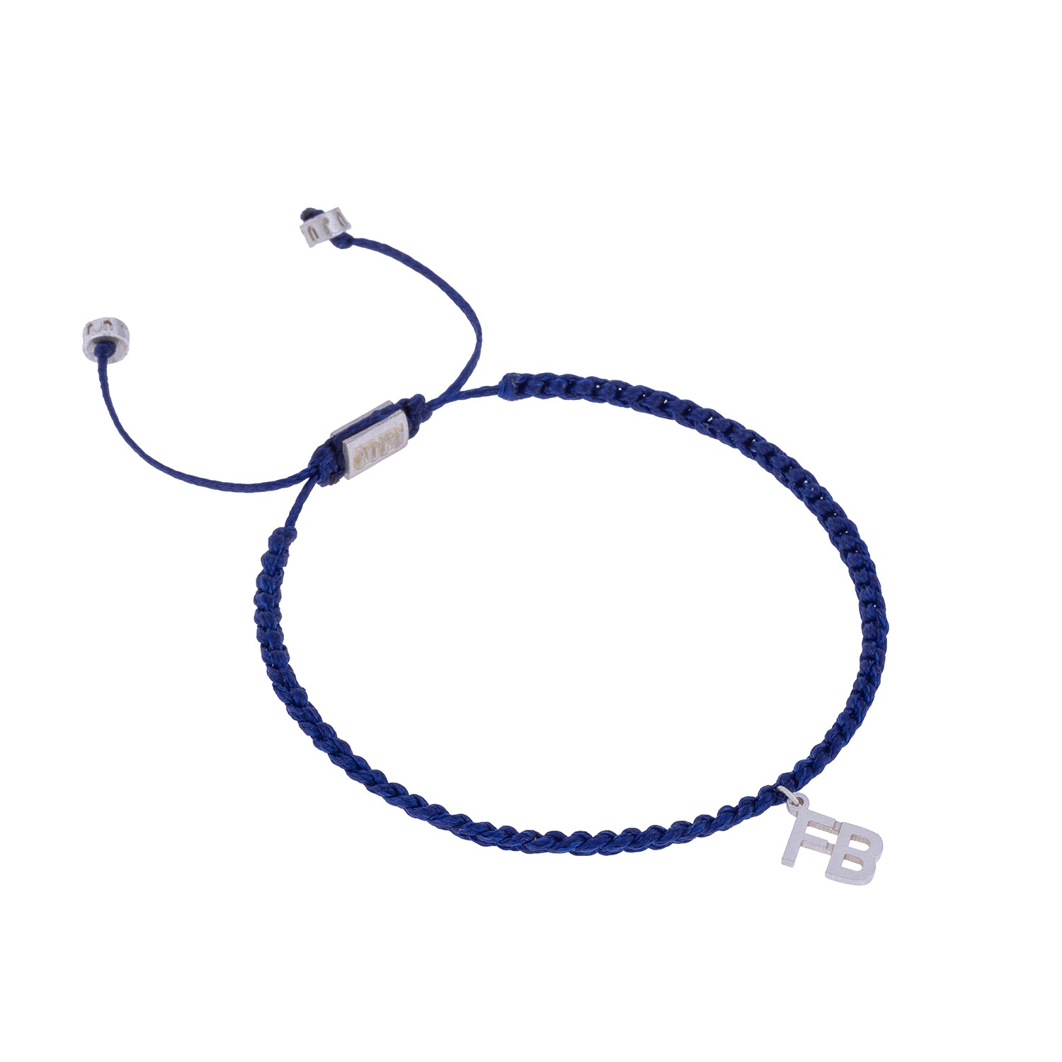 FB Silver Braided Bracelet