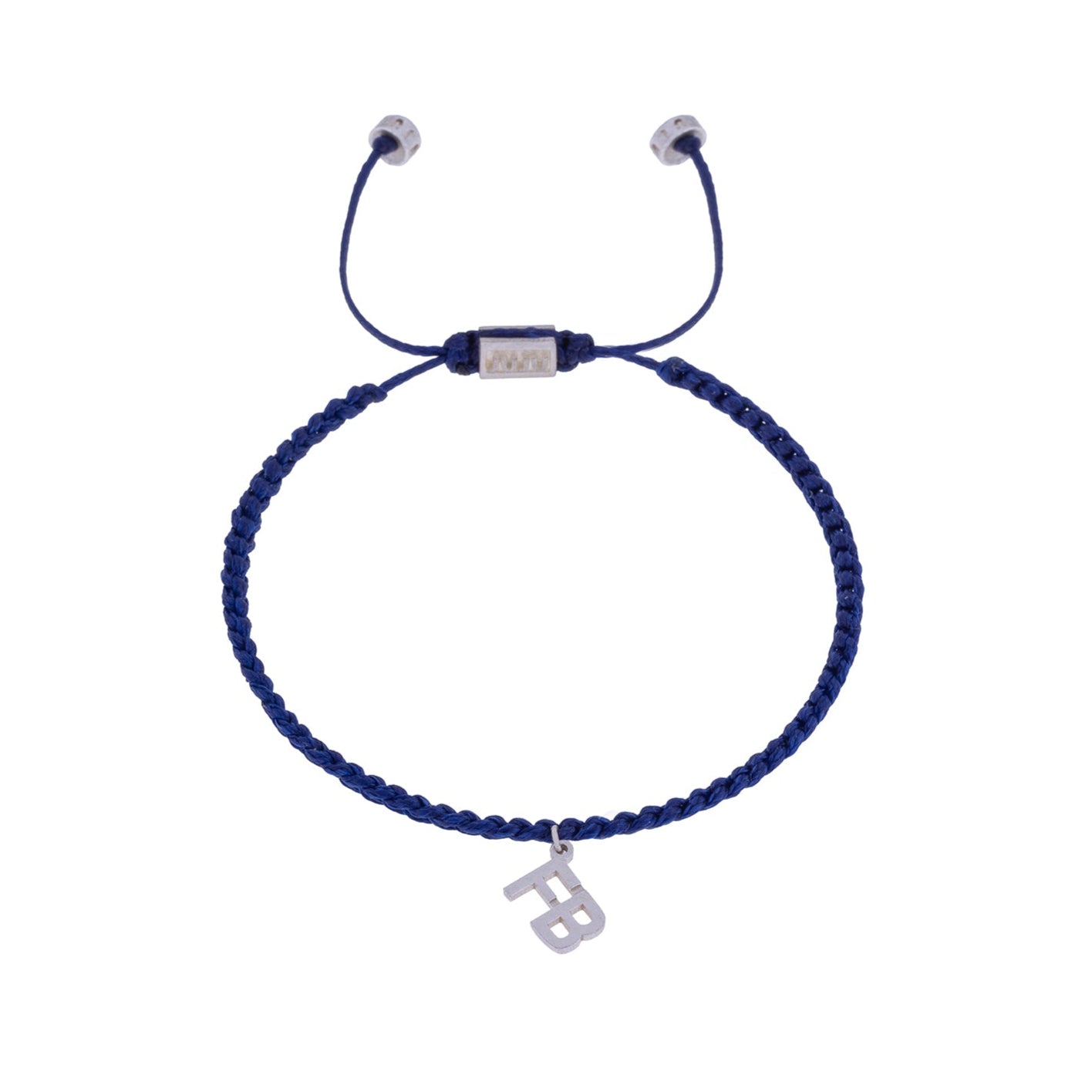 FB Silver Braided Bracelet