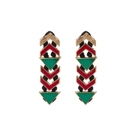 Stairs Earring with Enamel