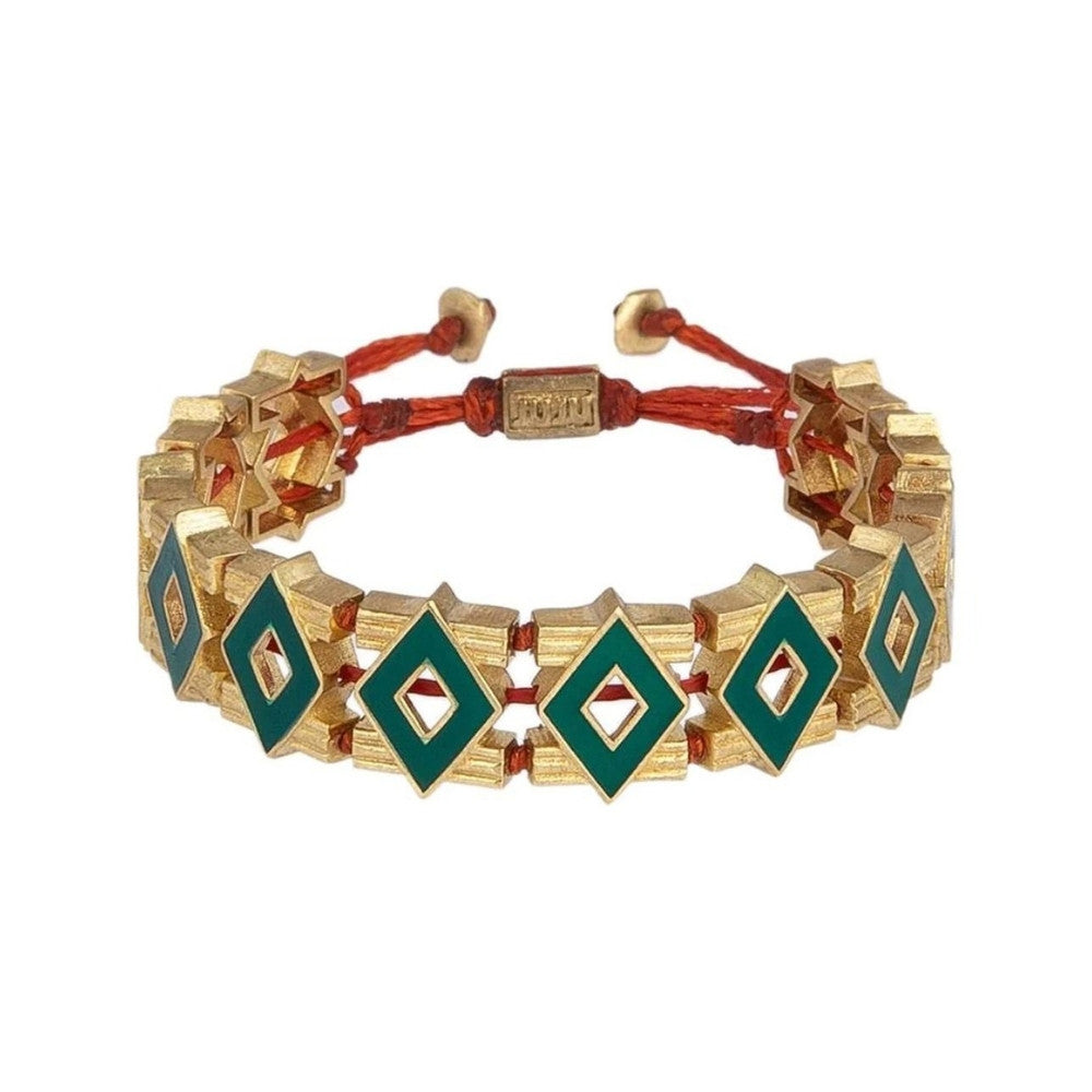 Square Bracelet with Enamel