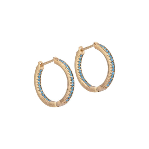 Round Earrings with Stone