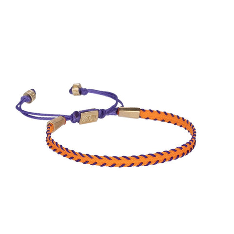  Orange&Purple Slim Cord Bracelet