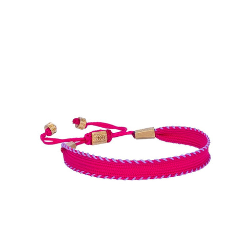  Pink&Purple Whimsy Thick Cord Bracelet