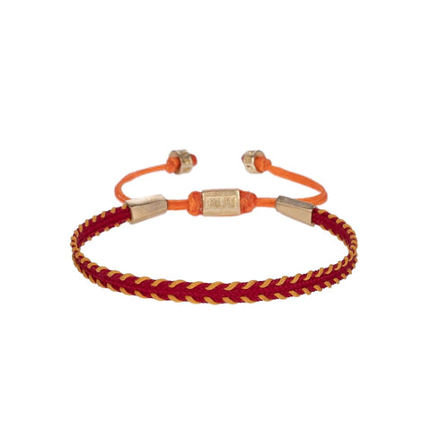 Red&Orange Slim Cord Bracelet