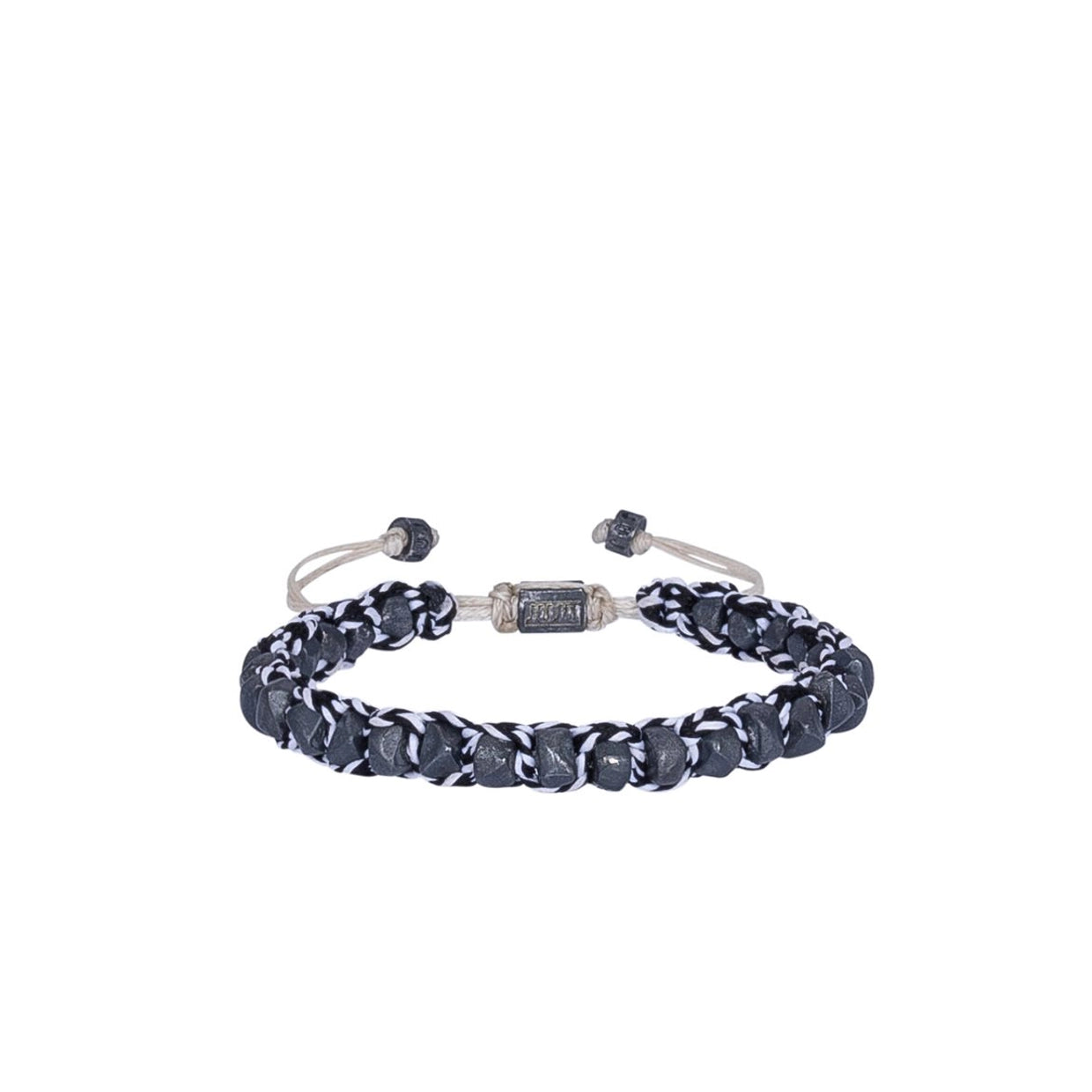 Black&White Stone Bracelet with Cord