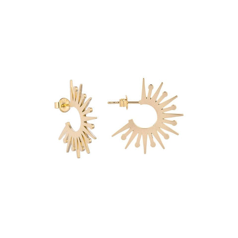 Sun Beam Gold Earrings