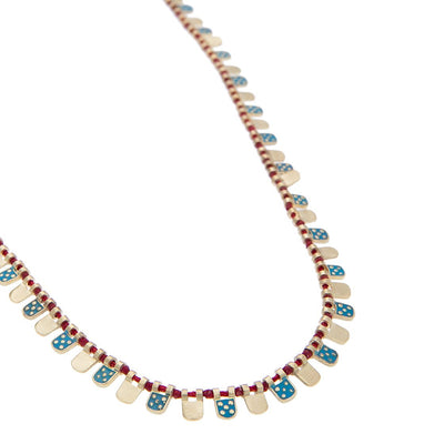 Visschubbenketting met emaille
