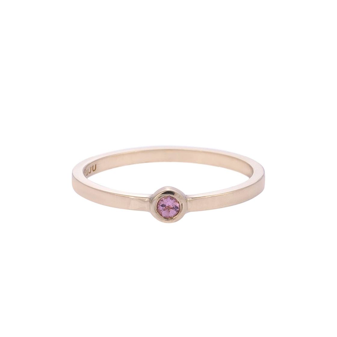 Chic Pink Gold Ring with Tourmaline Stones