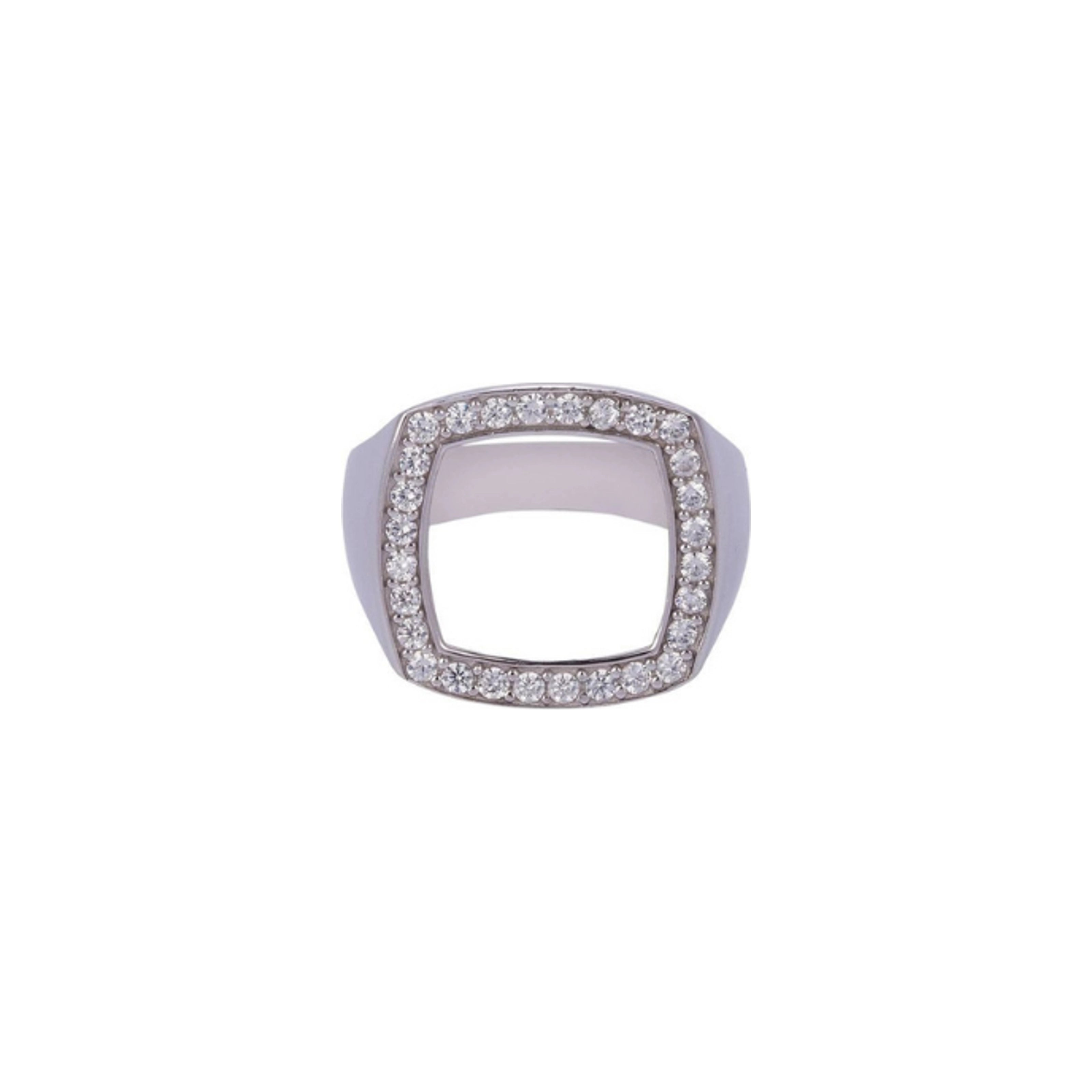 Square Ring with Stones