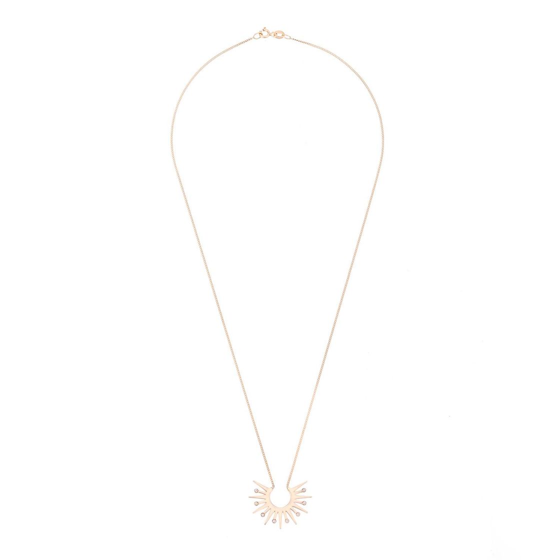 Shine Gold Necklace with Diamond Stones