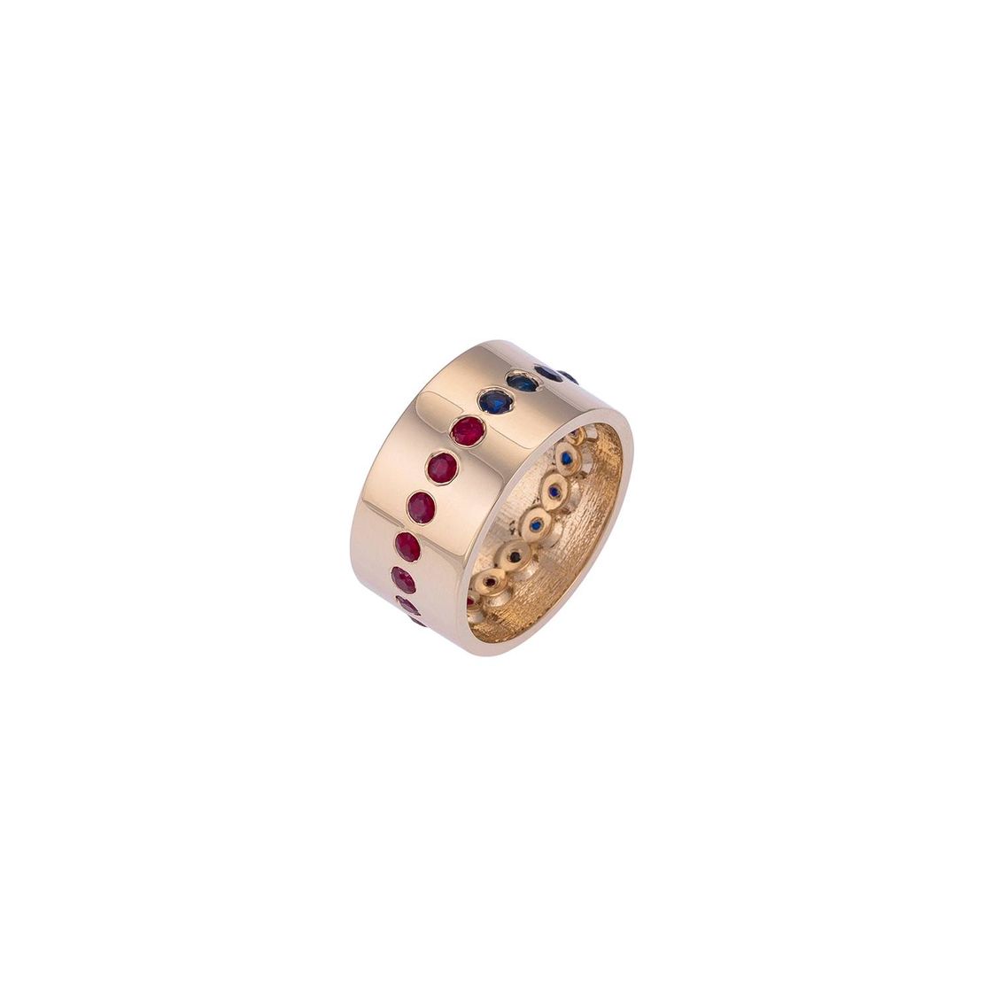 Merry Go Round Gold Ring with Colorful Stones
