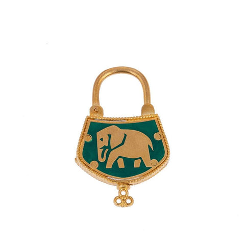 Elephant Lock with Enamel