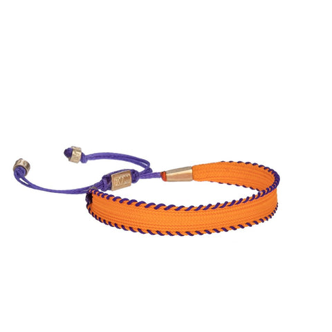  Purple&Orange Thick Cord Bracelet