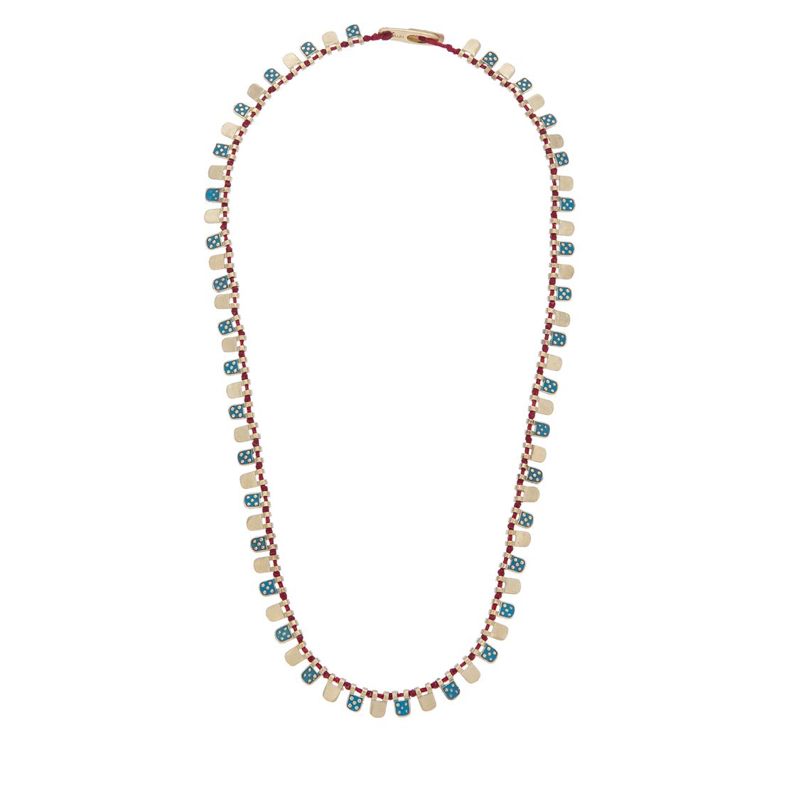 Fish Scale Necklace with Enamel