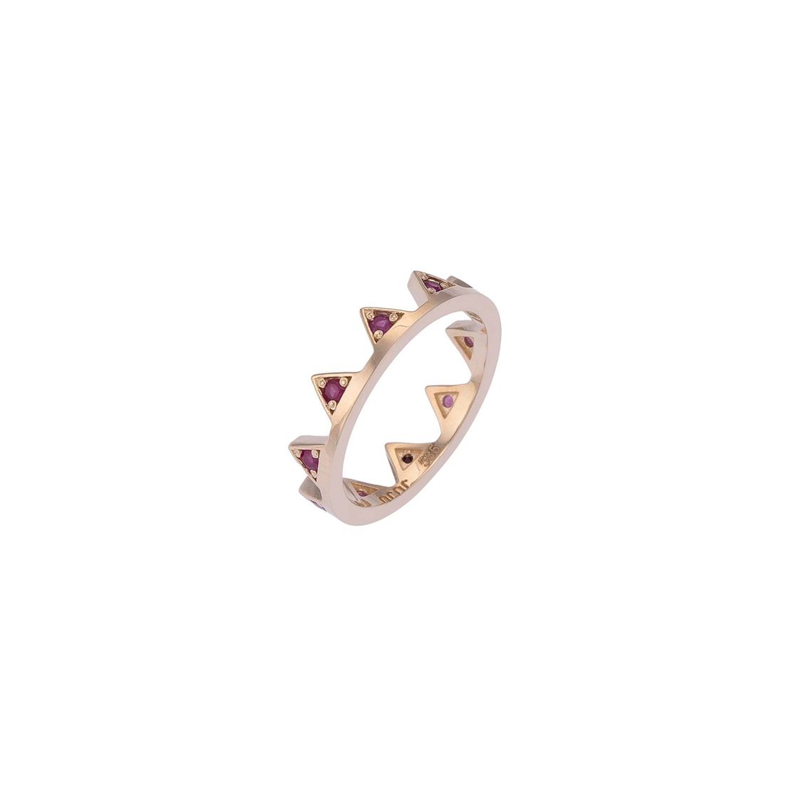 Spice Gold Ring with Ruby Stones
