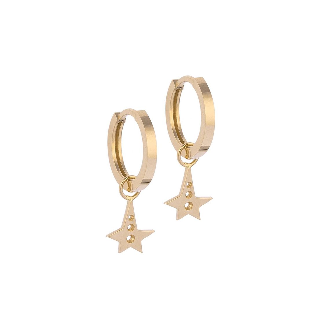 Star Gold Earrings